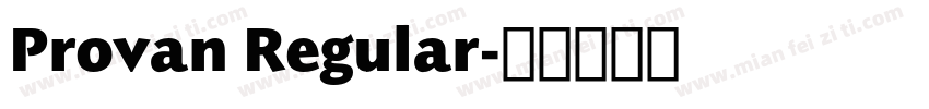 Provan Regular字体转换